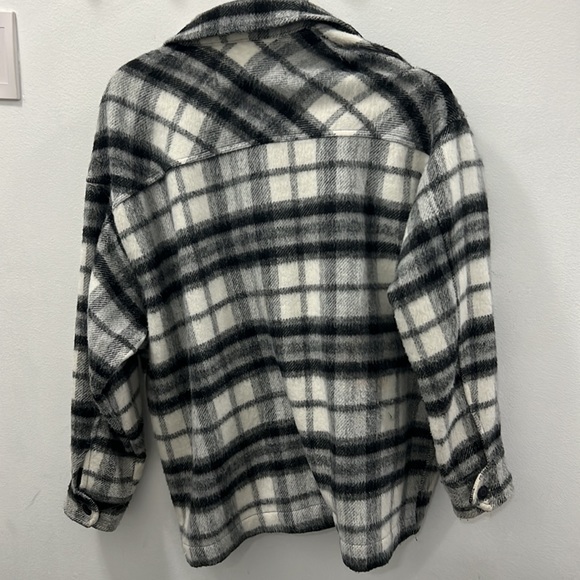 Zara Wool-blend Plaid Shacket - Picture 3 of 3